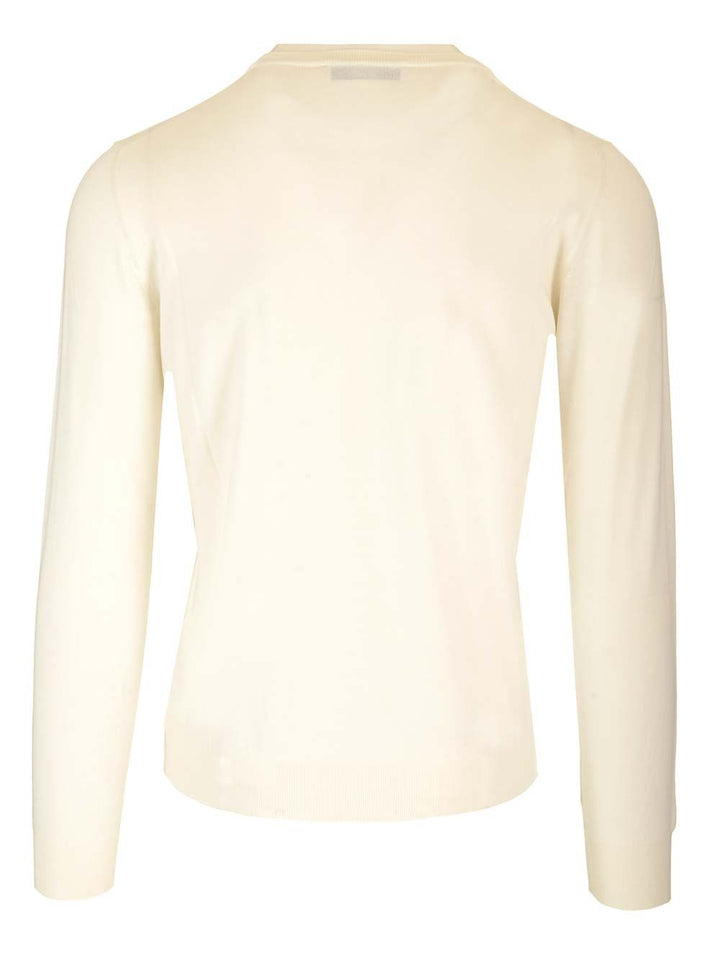 Mauro Ottaviani Crew Neck Sweater Knitwear - White | 96ed50ca8cf03f4a84ffab9d72f6176c189f76d2