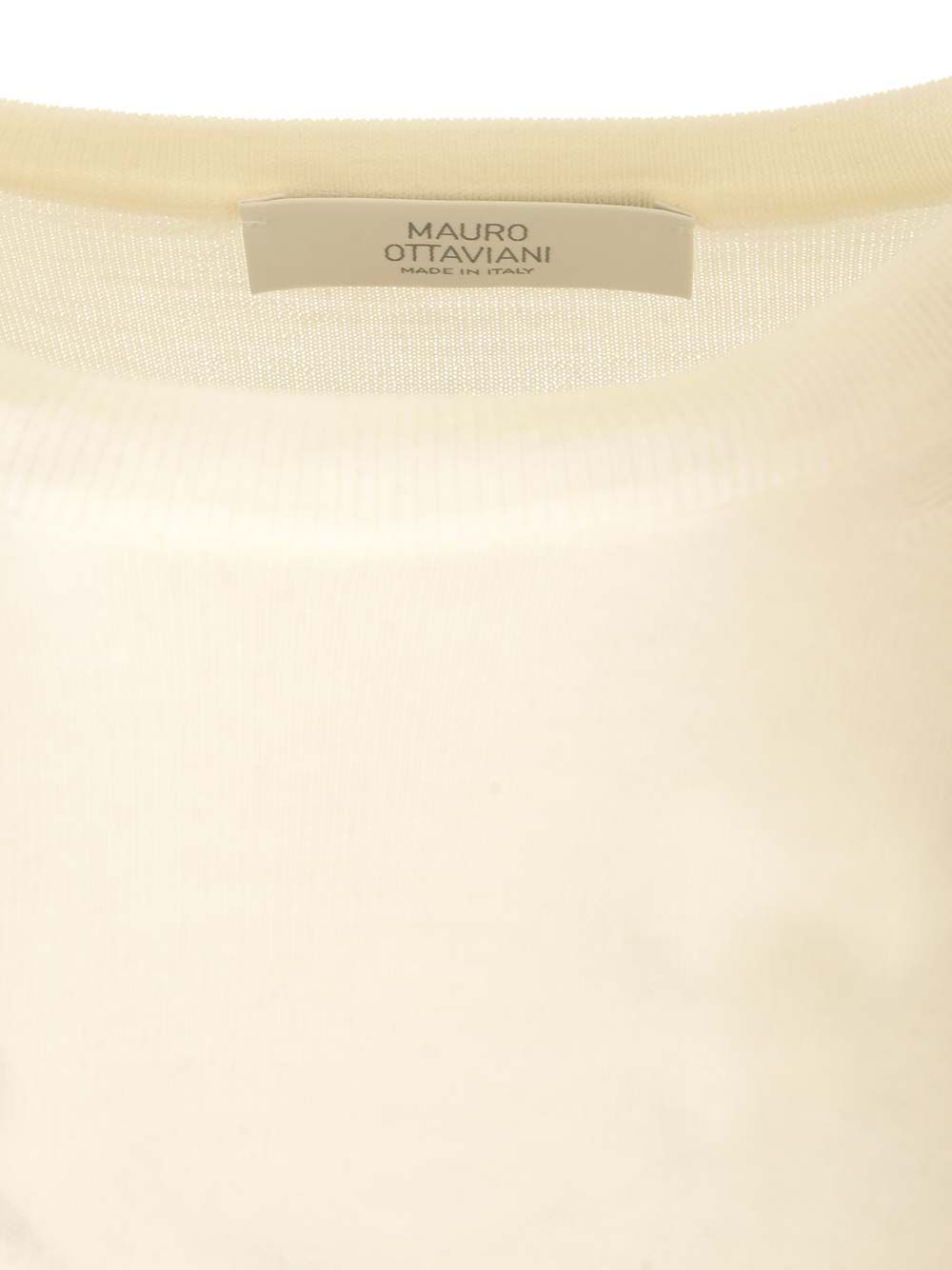 Mauro Ottaviani Crew Neck Sweater Knitwear - White | fb08bba2d10294e4c8663c32a32ff8dc076ce5a1