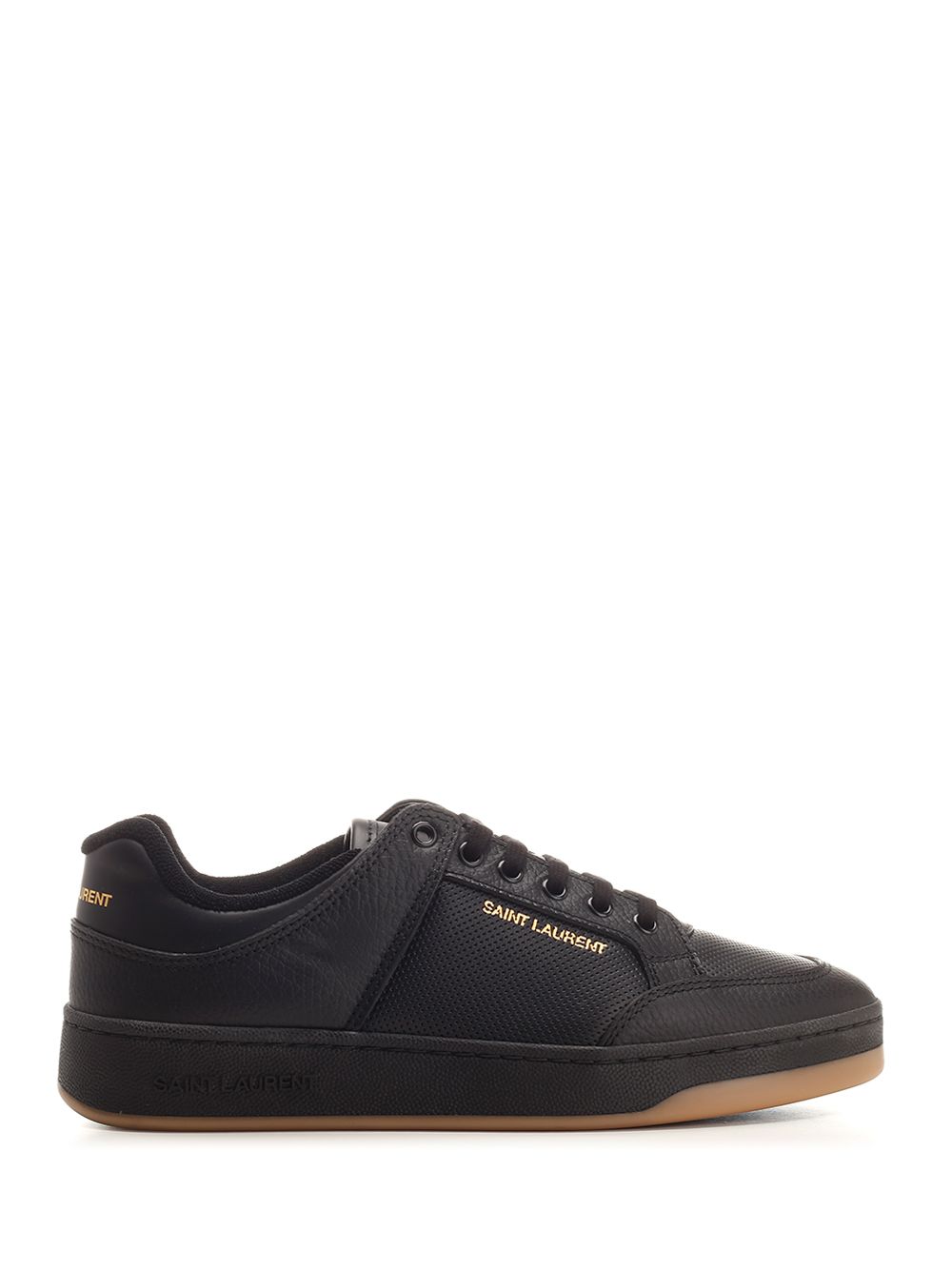 Saint Laurent Sl/61 Low-Top  In Perforated Leather Sneakers - Black | 0a44445784081cd1530ebb48ed9a8469a65baf86