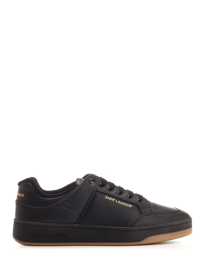 Saint Laurent Sl/61 Low-Top  In Perforated Leather Sneakers - Black | 0a44445784081cd1530ebb48ed9a8469a65baf86