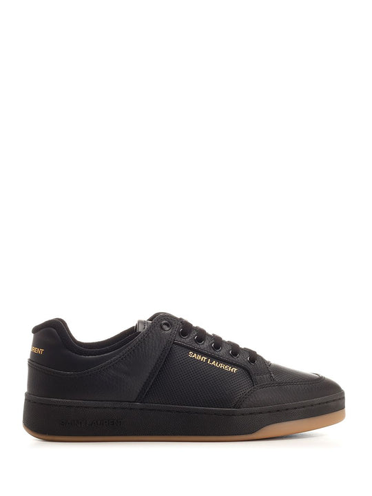 Sl/61 Low-Top In Perforated Leather Sneakers Black