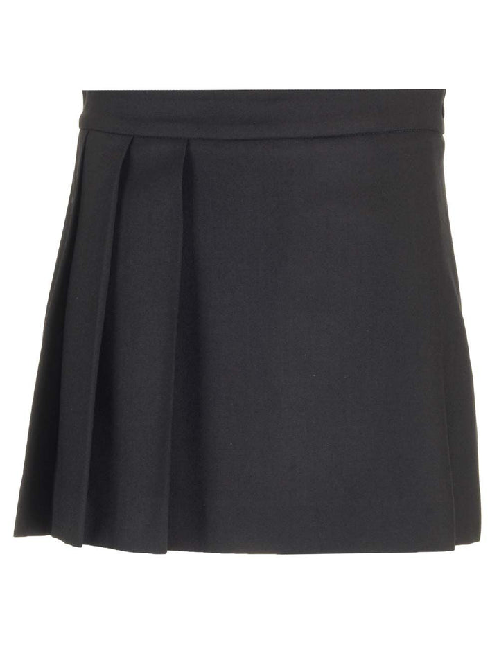 P.A.R.O.S.H. Black Plissè Skirt Skirts - Black | 472451308de81a238b41488461c68d6520f57f48