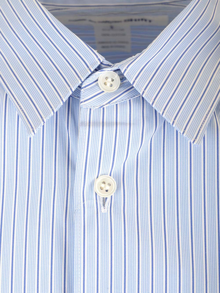 Comme Des GarçOns Shirt Striped Cotton Shirt Shirts - Light blue | b88fffa15fee583c95678bd0ac12822b86e771d5