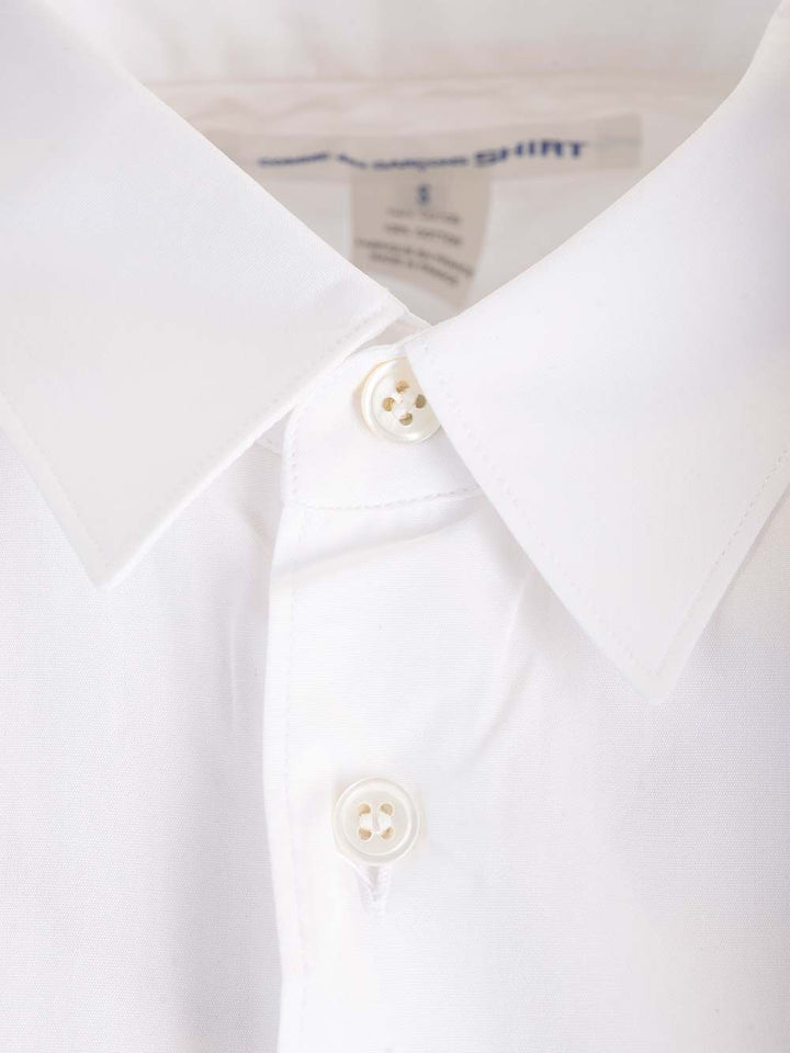 Comme Des GarçOns Shirt Cotton Poplin Shirt Shirts - White | 9d75cf1fa417e797a8dac1bbf906310a9c0bd67e