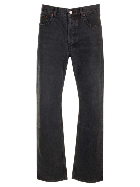 Straight-Leg Jeans Black