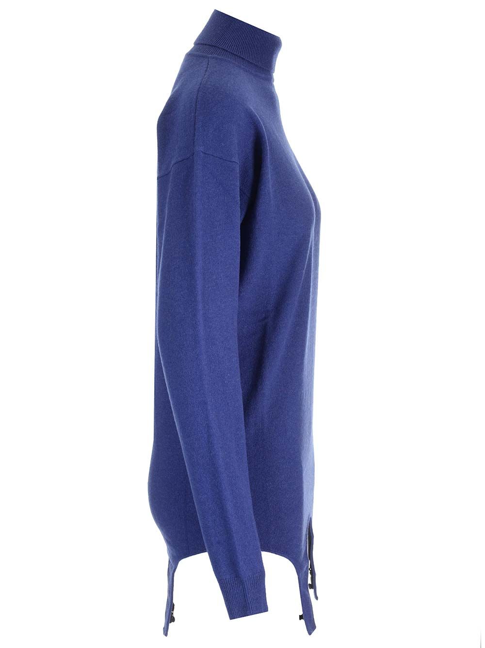 Saint Laurent Cashmere Turtleneck Knitwear - Blue | 488a80f6870308e1c783e33cdb571a2c0d200b7a