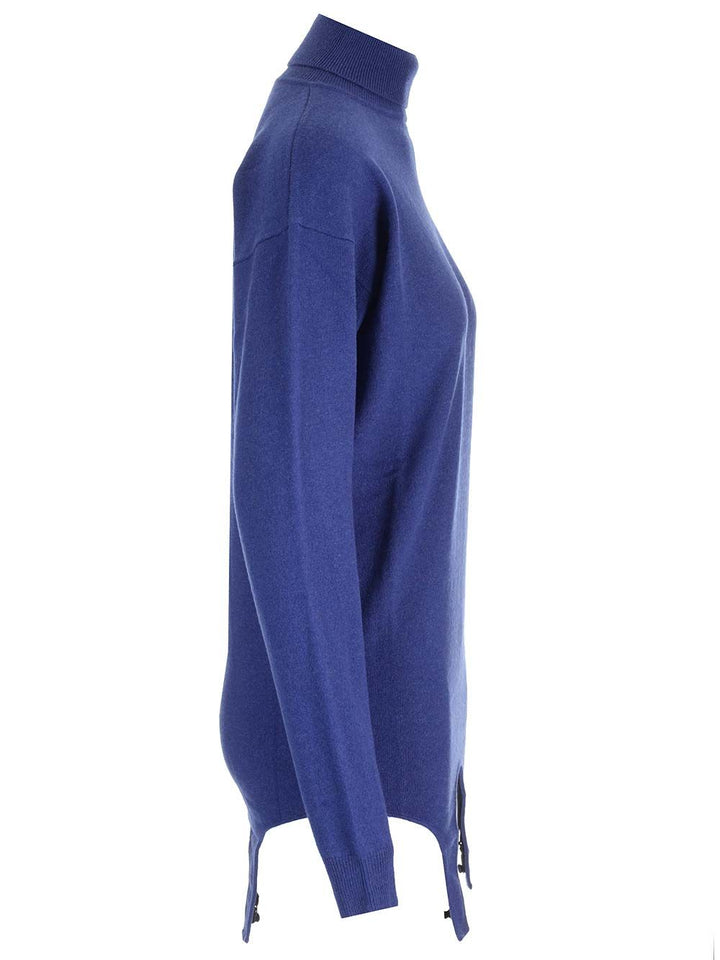 Saint Laurent Cashmere Turtleneck Knitwear - Blue | 488a80f6870308e1c783e33cdb571a2c0d200b7a
