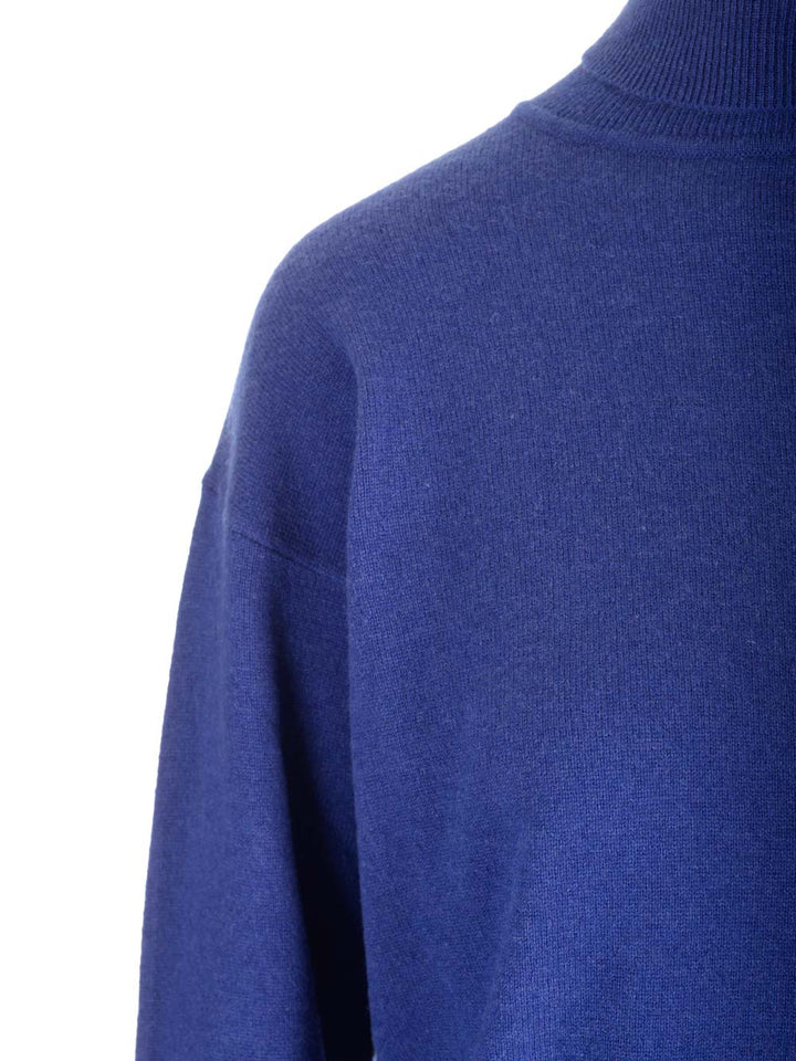 Saint Laurent Cashmere Turtleneck Knitwear - Blue | 24d8ddfc74ddfc077845adb48106d779c7a16645
