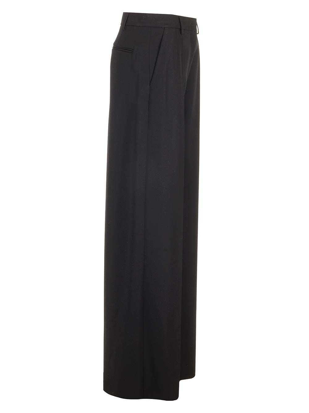 Valentino Garavani Grisaille Wool Trousers - Black | 72ac1493b4786fdae68a6df1ec6e716069d41254