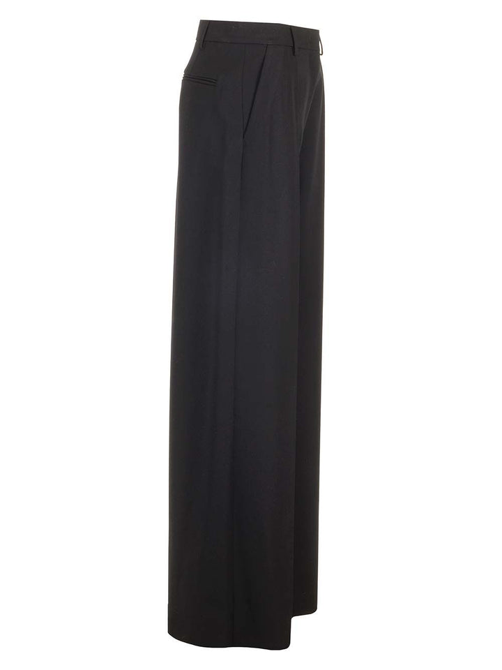 Valentino Garavani Grisaille Wool Trousers - Black | 72ac1493b4786fdae68a6df1ec6e716069d41254