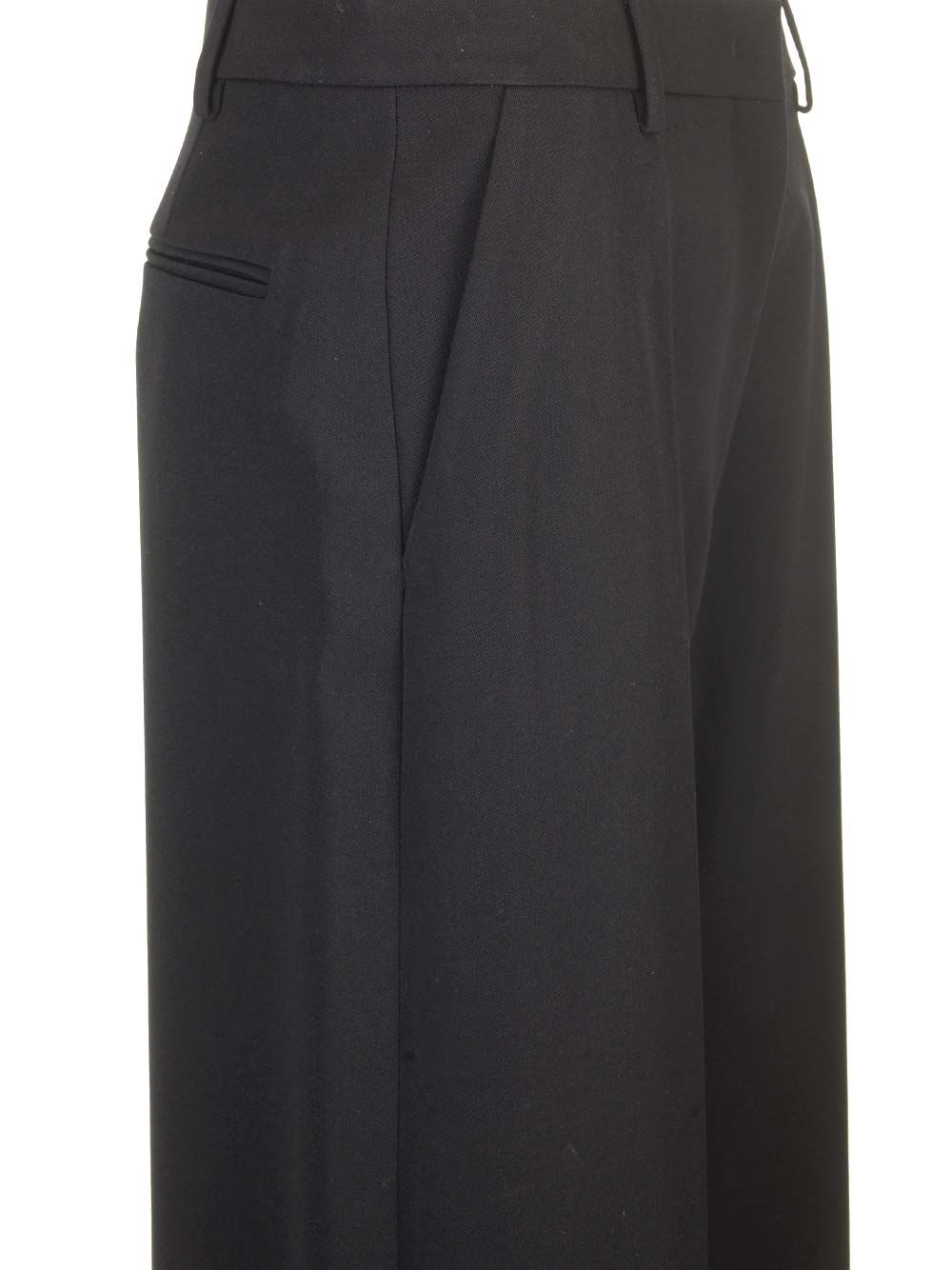 Valentino Garavani Grisaille Wool Trousers - Black | 94b73e0dd2c73b698ce8c7ec4186a18b8f5ccfe8