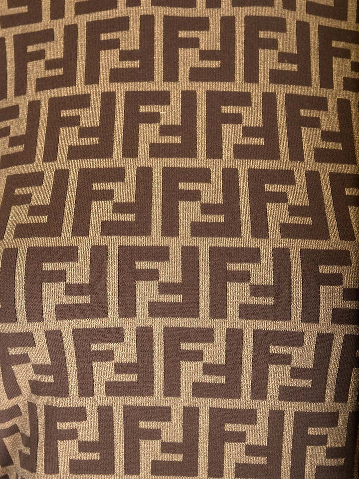 Fendi Ff Cotton Knit Top Knitwear - Brown | 61d900b4c4d4107ef03c60a5c5667f8cccb777a9