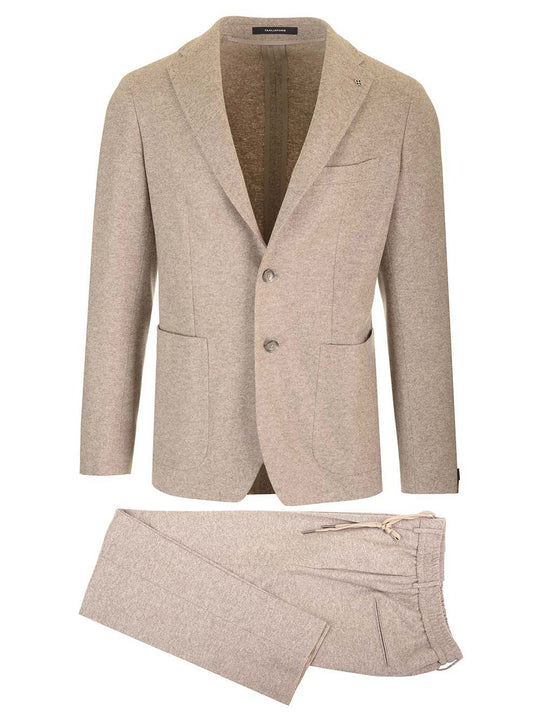 Montecarlo Dress Emptied In Super 100s Wool Jersey Dresses Beige
