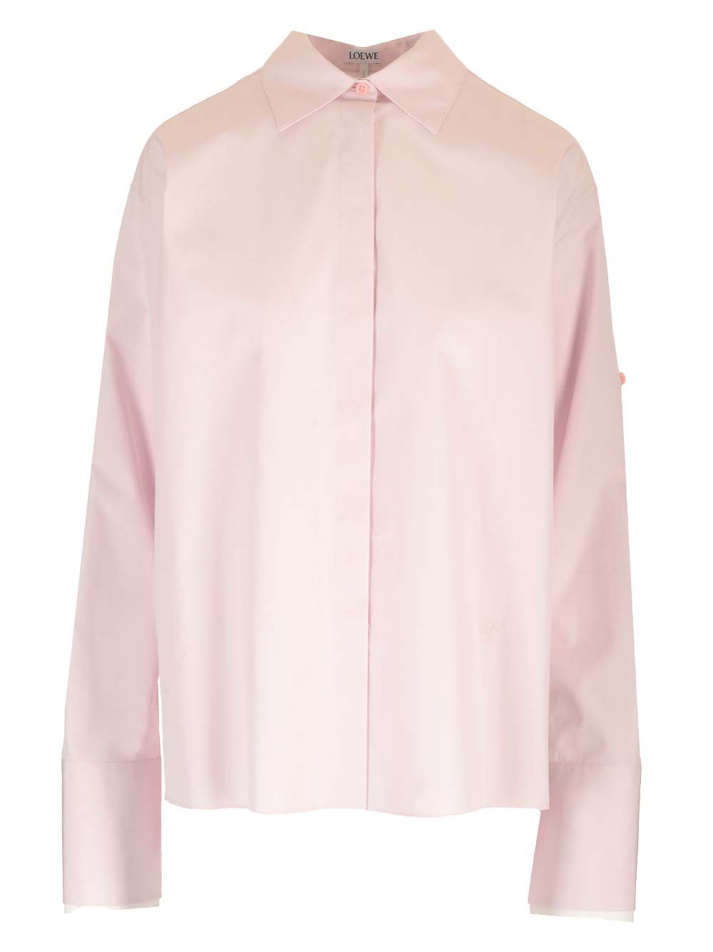 Loewe Cotton Poplin Shirt Shirts - Rose | 474e5f0573ad78fc07367db17391d3c5eab08ebb