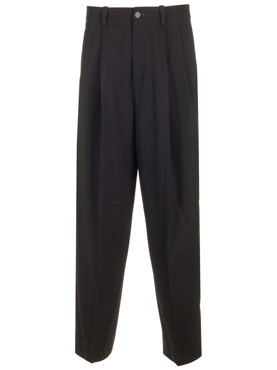Virgin Wool Trousers Black
