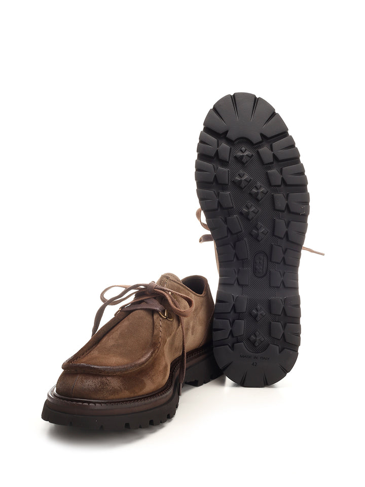 Corvari Suede Tank Paraboot Lace-Up Shoes - Brown | c6adf86b994351d81ff90b881309fe8542ee02c9