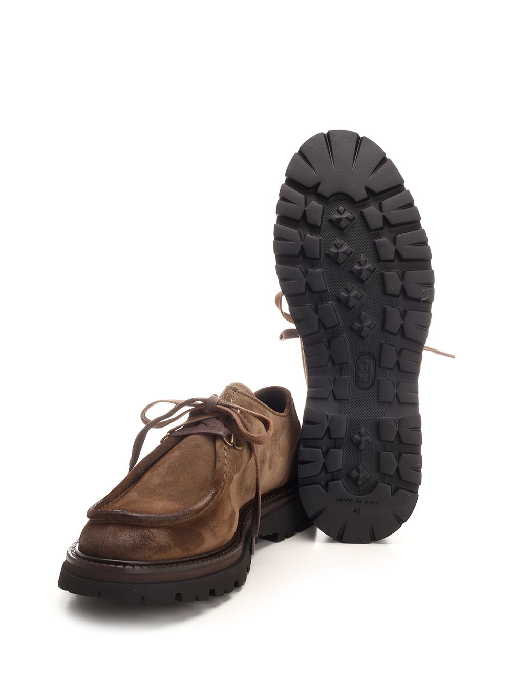 Corvari Suede Tank Paraboot Lace-Up Shoes - Brown | 732f4912cf965b085ee7ce42987df0253a945307