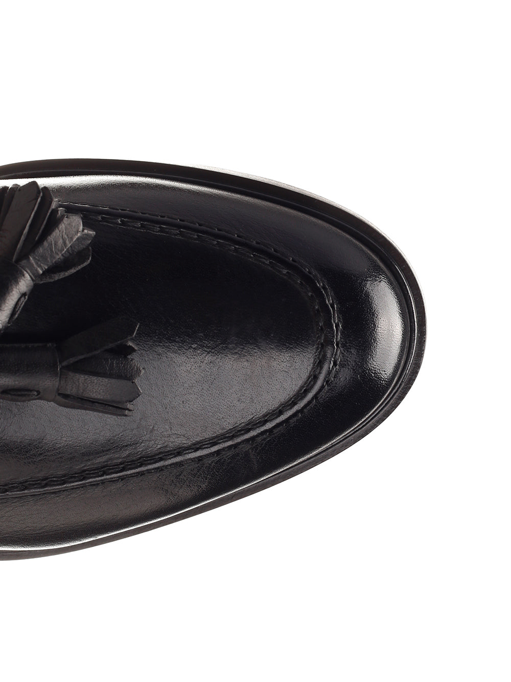 Corvari Moccasin With Tassels Loafers - Black | 405614685642d6b3948a3f50fc32e9c0c096abb3