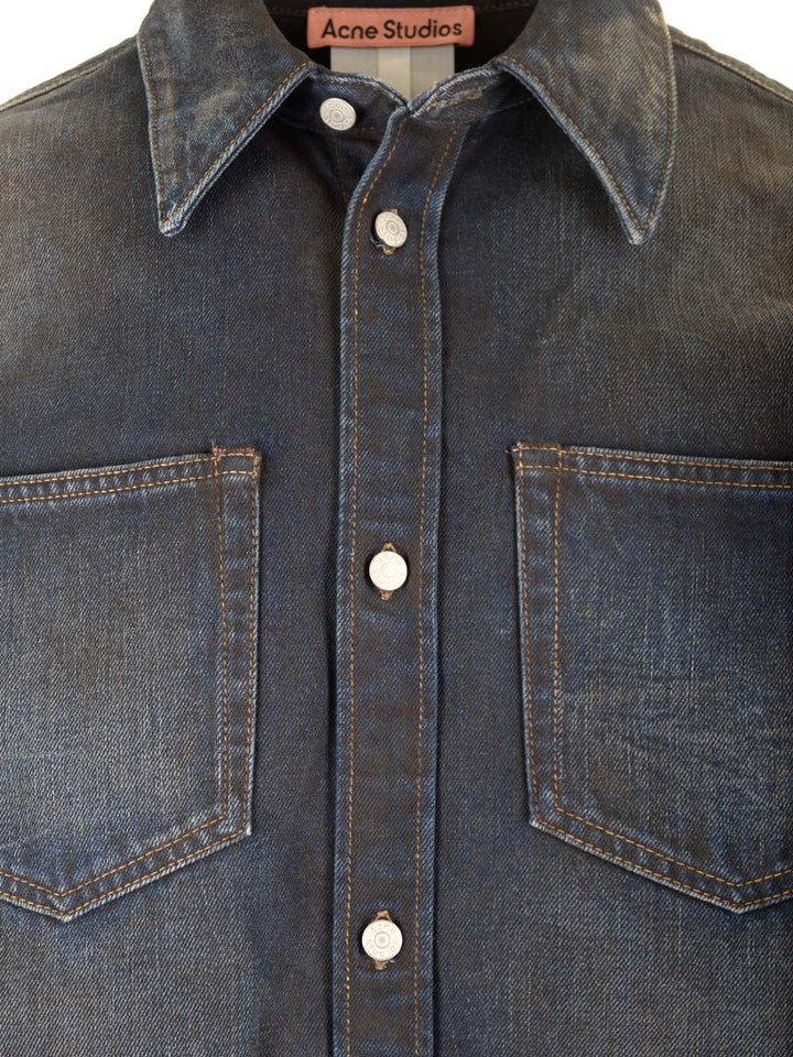 Acne Studios Relaxed Fit Denim Shirt Shirts - Blue | 269155dfe1079d54b7c3db2ae2ad8c2e135808d9