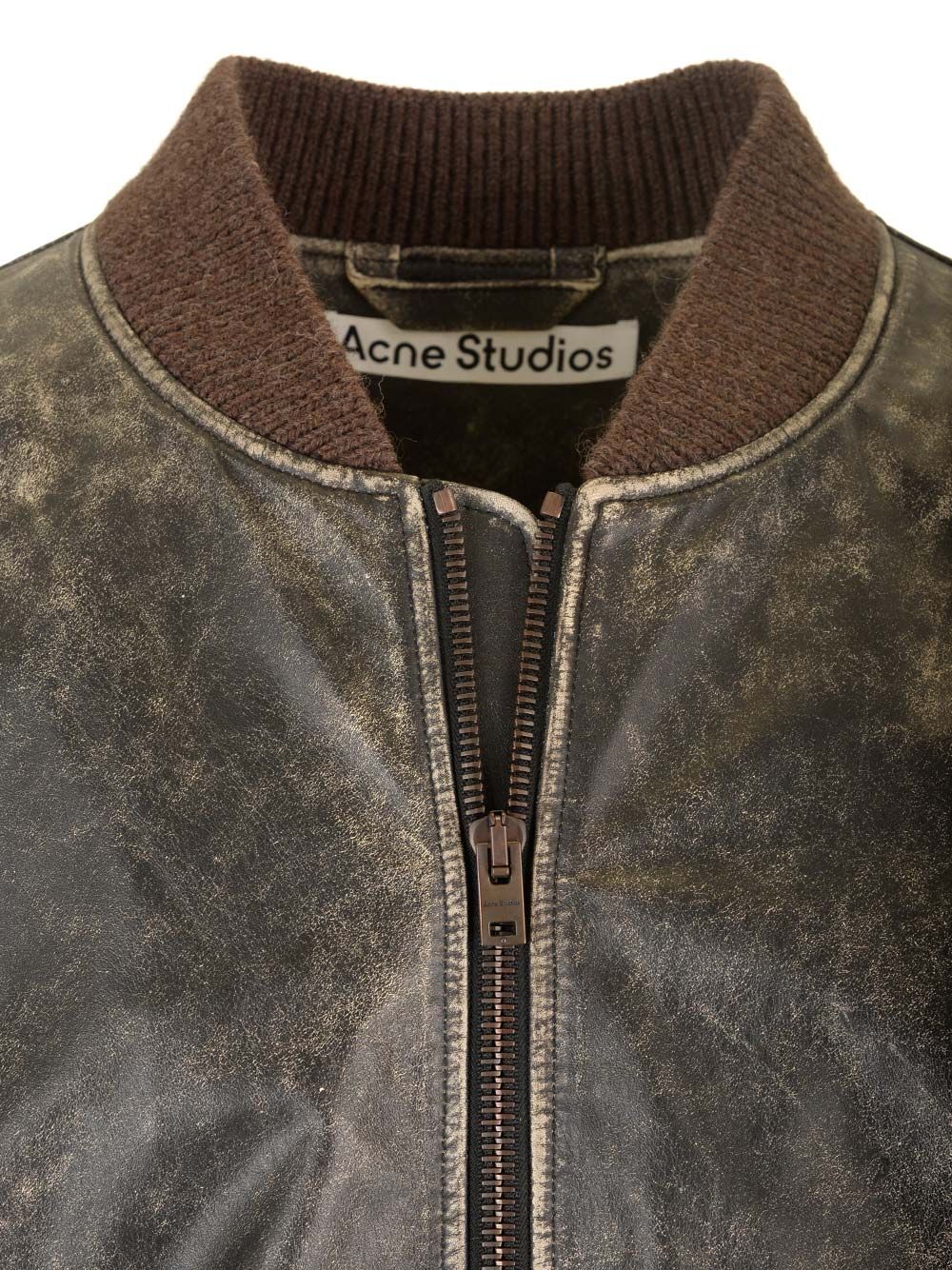 Acne Studios Leather Bomber Jacket Jackets - Black | 3d62436cb2f125a436d7cf224ca544e9d37ffd00