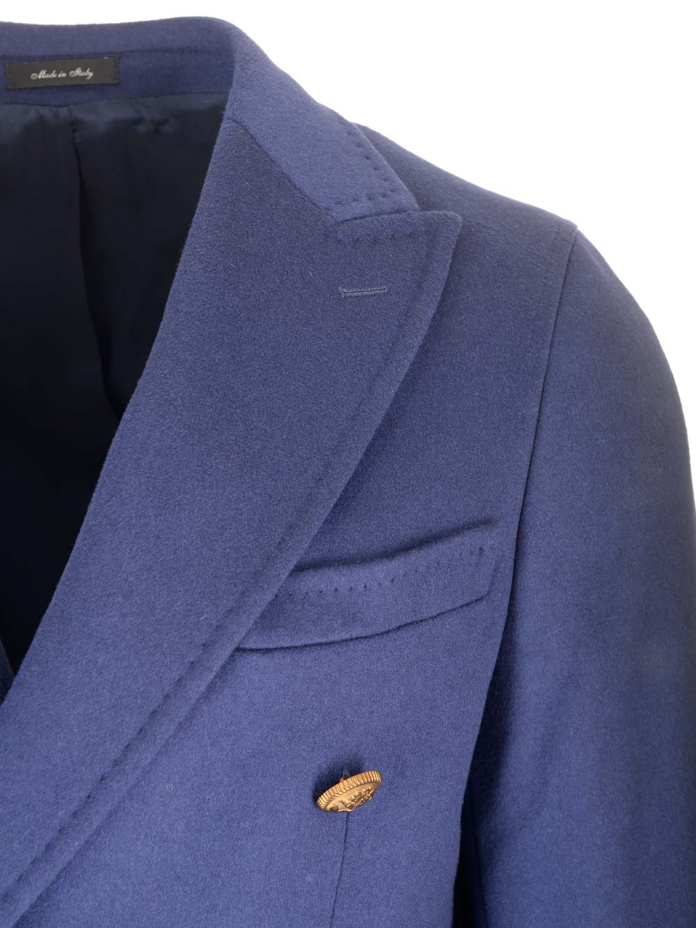 Al Duca D'Aosta Double Breasted Cashmere Coat Coats - Blue | 0d1a9e83e2f0208f807c48873af4b954d5bd9057