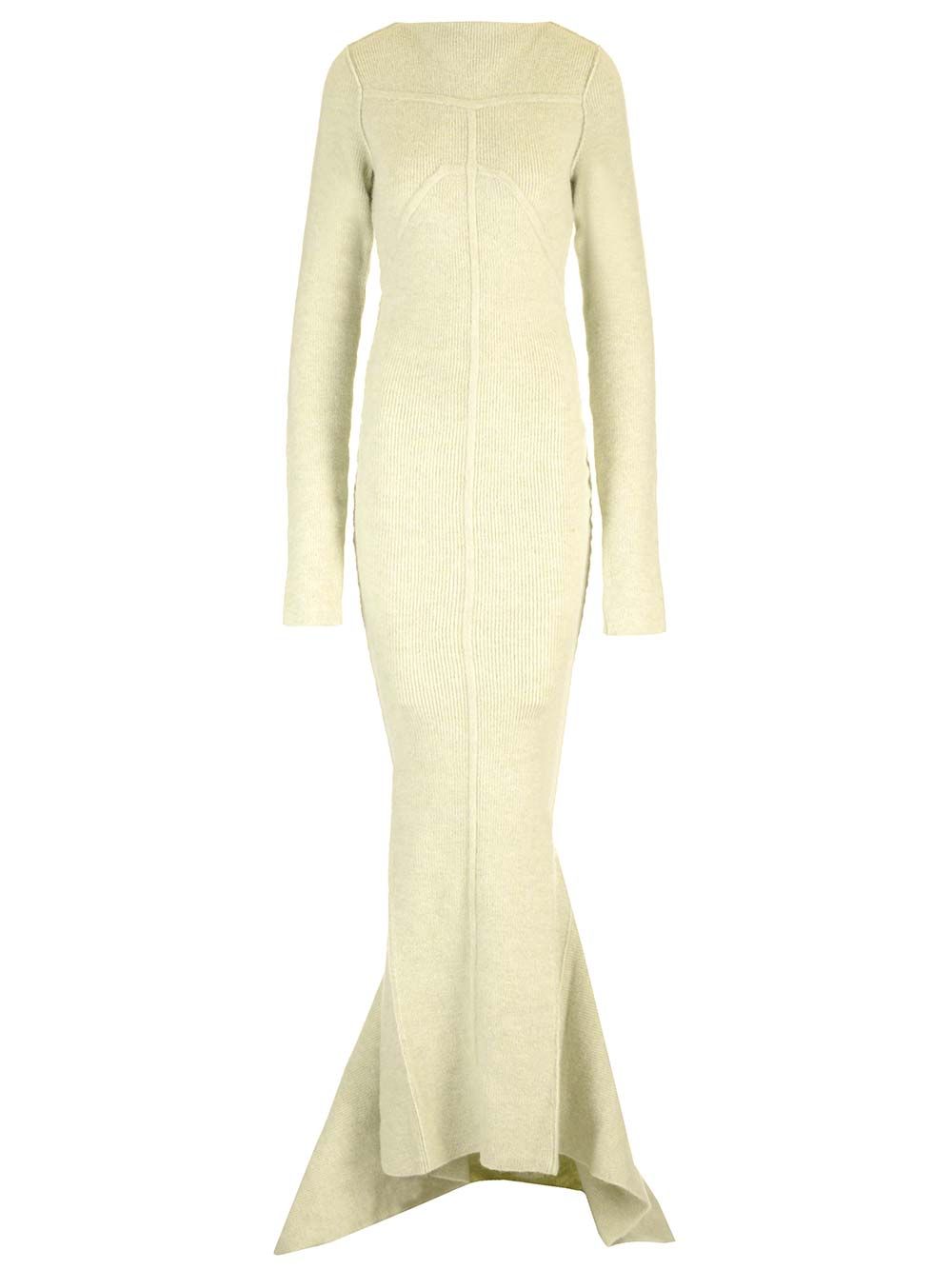 Rick Owens Ribbed Knit Mermaid Dress Dresses - Green | c0c4ed7dcb430d2fbe71c567c004180411545dd3