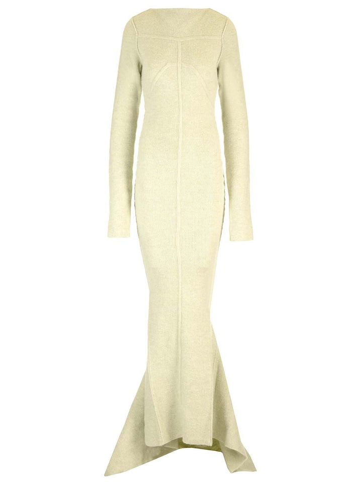 Rick Owens Ribbed Knit Mermaid Dress Dresses - Green | c0c4ed7dcb430d2fbe71c567c004180411545dd3