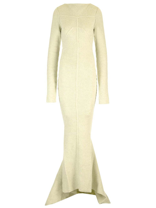 Ribbed Knit Mermaid Dress Dresses Green