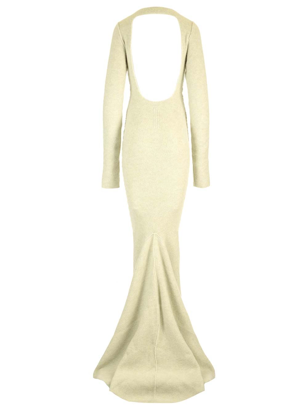 Rick Owens Ribbed Knit Mermaid Dress Dresses - Green | 53b6ee5631af1d7d932949dcf98f32c586170686