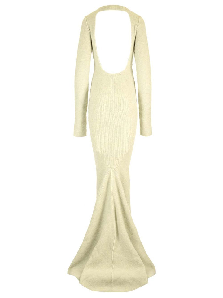Rick Owens Ribbed Knit Mermaid Dress Dresses - Green | 53b6ee5631af1d7d932949dcf98f32c586170686