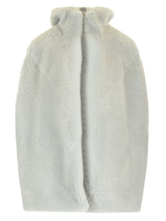 Shearling Vest Coats Light Blue