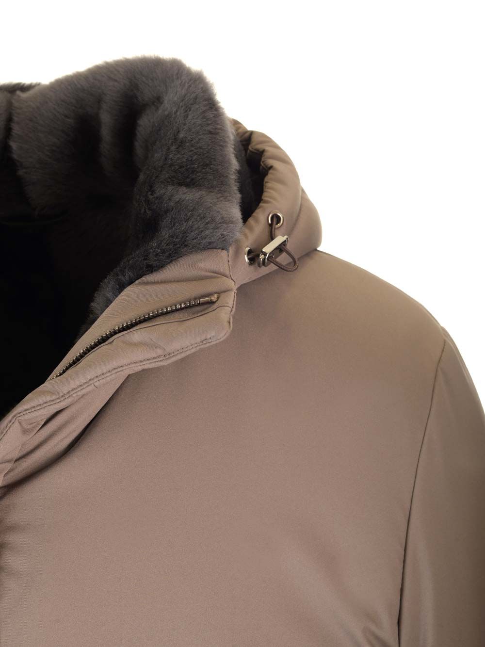 Al Duca D'Aosta Jacket With Fur Jackets - Grey | 4b1b3177402fd8b694f11231ad0e0e1ded42a0ce