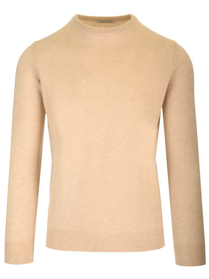 Al Duca D'Aosta Cashmere Crewneck Sweater Knitwear - Beige | 9164cf833d9129c17eaacf1dad8b5d1774aa2bbb