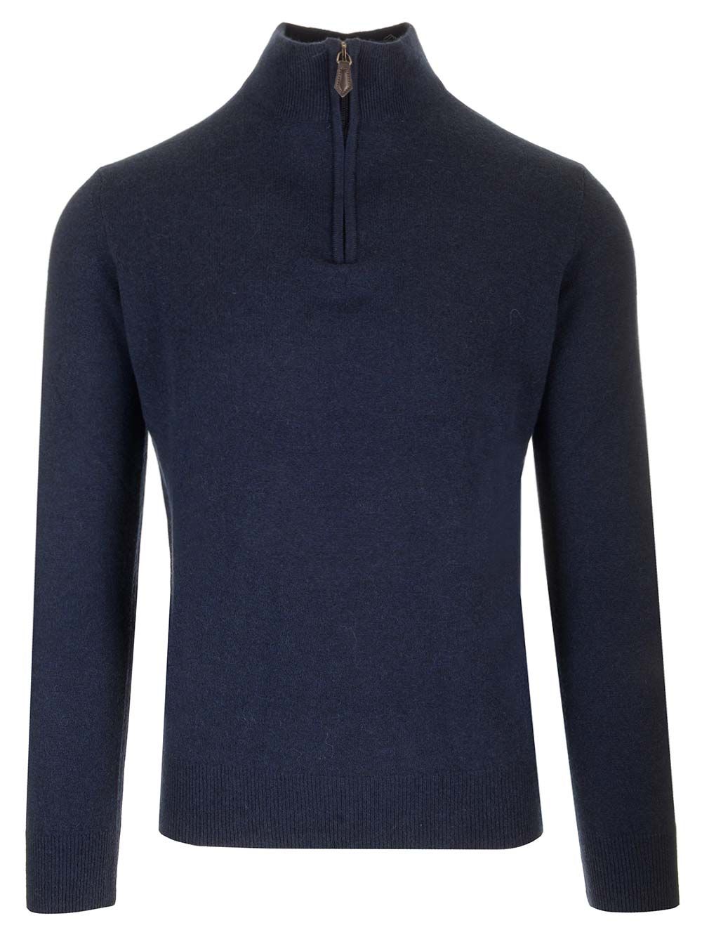 Al Duca D'Aosta Maglia Serafino In Cashmere Knitwear - Blue | aa0aaa4bb803b7b03040c966635a9d54771fcce5