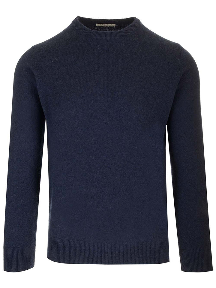 Al Duca D'Aosta Cashmere Crewneck Sweater Knitwear - Blue | c304a4b30f7fdcf644ed8a2ca45ecaff81505796