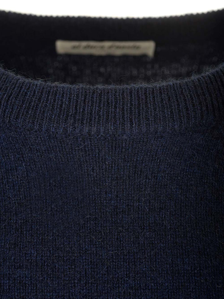 Al Duca D'Aosta Cashmere Crewneck Sweater Knitwear - Blue | 63ca5ee1217d308c3b99aa0ba0adabae84e78378