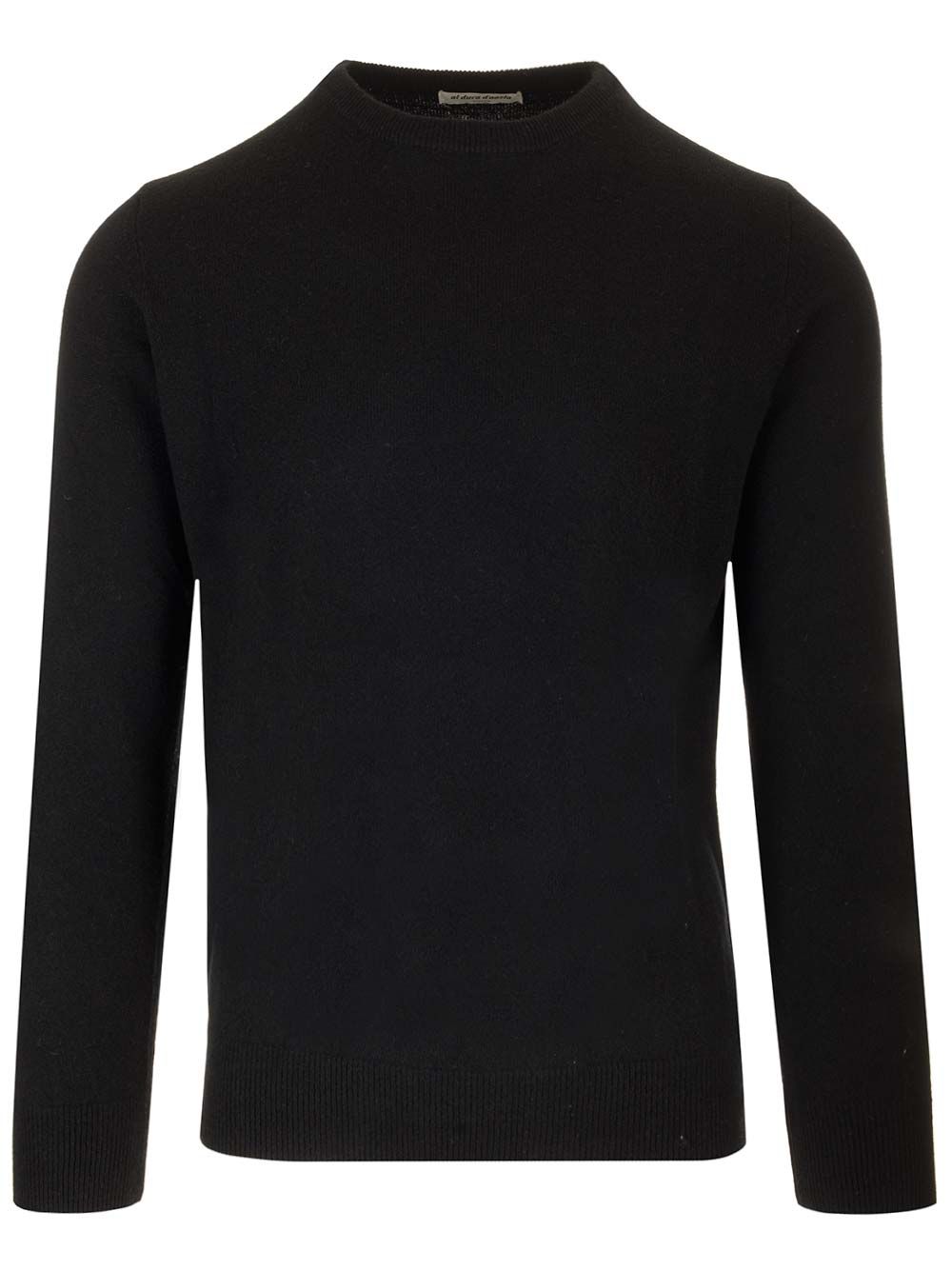 Al Duca D'Aosta Cashmere Crewneck Sweater Knitwear - Black | 08809ef9bc7b35109b079a566006daacbc2788ec