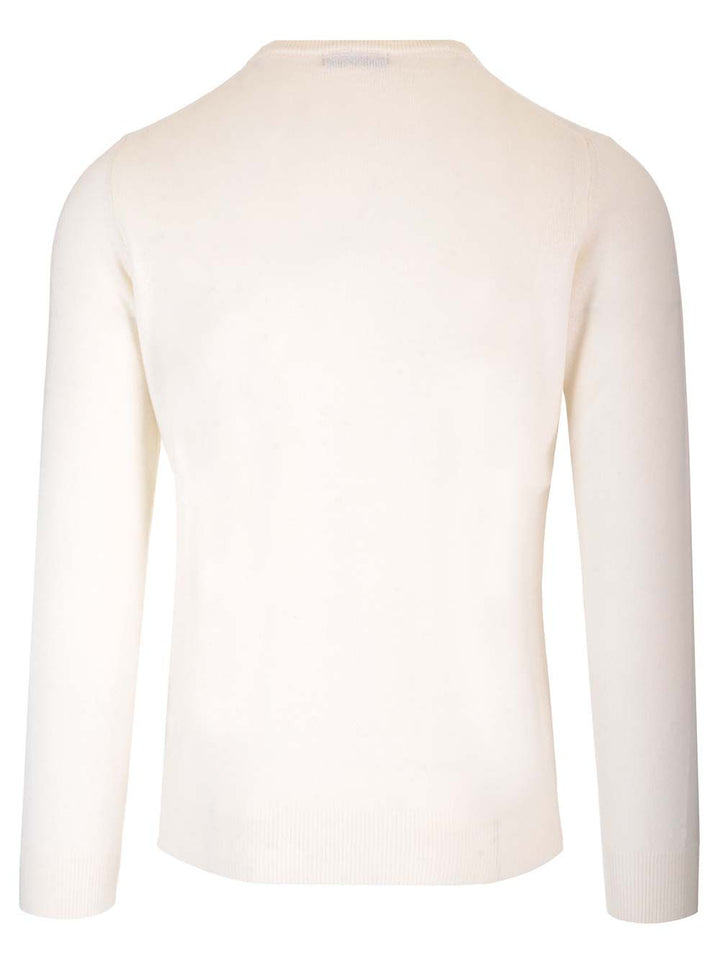 Al Duca D'Aosta Cashmere Crewneck Sweater Knitwear - White | d0e3231b11b5b334deb2ca73e2eea88485f64d4b