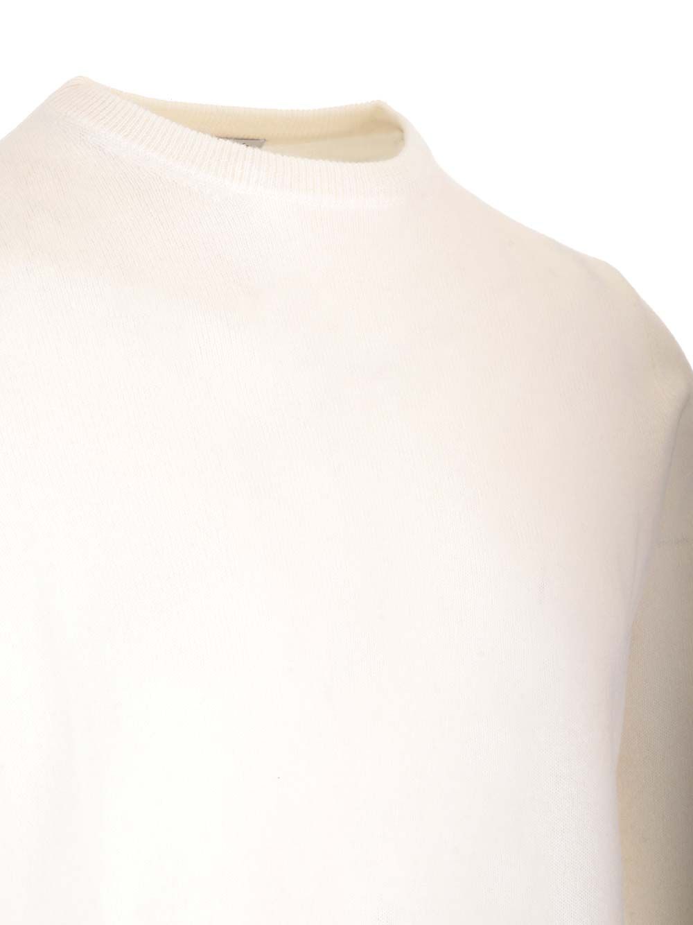 Al Duca D'Aosta Cashmere Crewneck Sweater Knitwear - White | 8fdb826d0b2f9422f8480f5087e091732667b751