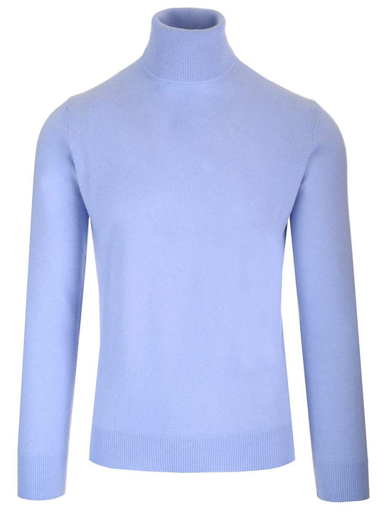Cashmere Turtleneck Knitwear Light Blue