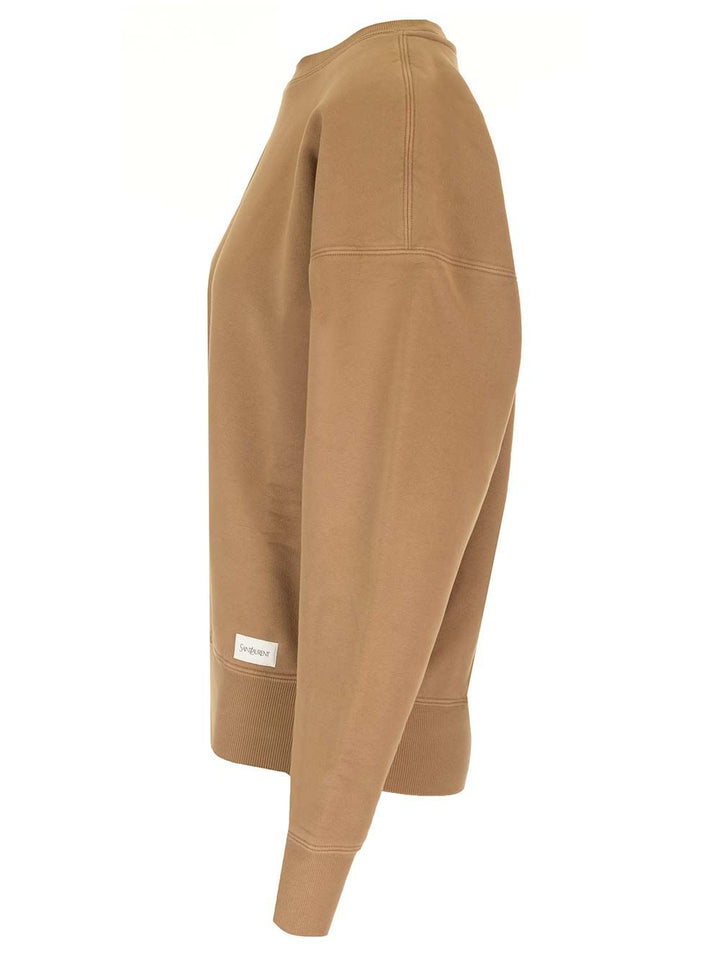 Saint Laurent Crewneck Sweatshirt Knitwear - Brown | 4e595ee1065f580e505e14c190549ef666dcd4e1