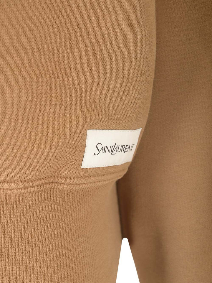 Saint Laurent Crewneck Sweatshirt Knitwear - Brown | af944eb1345aaa22267f4088c19e540dc1425ba9
