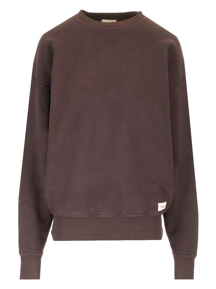 Saint Laurent Crewneck Sweatshirt Knitwear - Brown | 770df2135cb03bba516460a15ed7f36c884bfc41