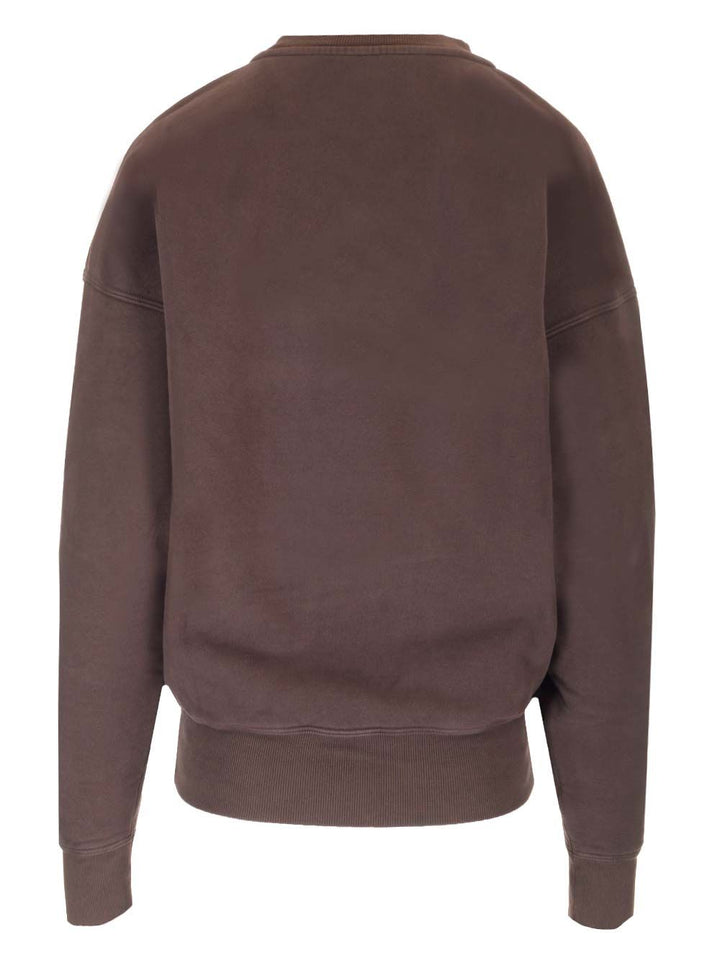 Saint Laurent Crewneck Sweatshirt Knitwear - Brown | fff7cf2292386d03c80e6bb9b9c41e348d35943e