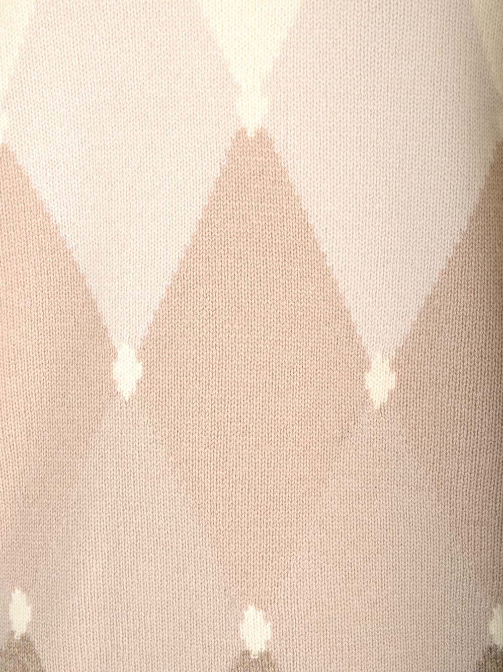 Ballantyne Double Yarn Cashmere Diamond Sweater Knitwear - White | ed59e3a4edff8eed46280a1dcd634fae6dad7d49