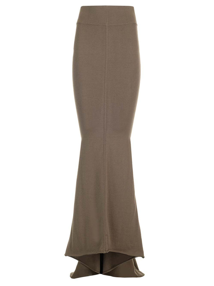 Rick Owens Taupe Knit Midi Skirt Skirts - Brown | 2d6c8a6259e7aeefc17a9aef7f067a8a5f5c45eb