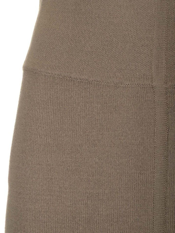 Rick Owens Taupe Knit Midi Skirt Skirts - Brown | a9b6ef781e14e6533a371d229b32d4bdd4a552b9