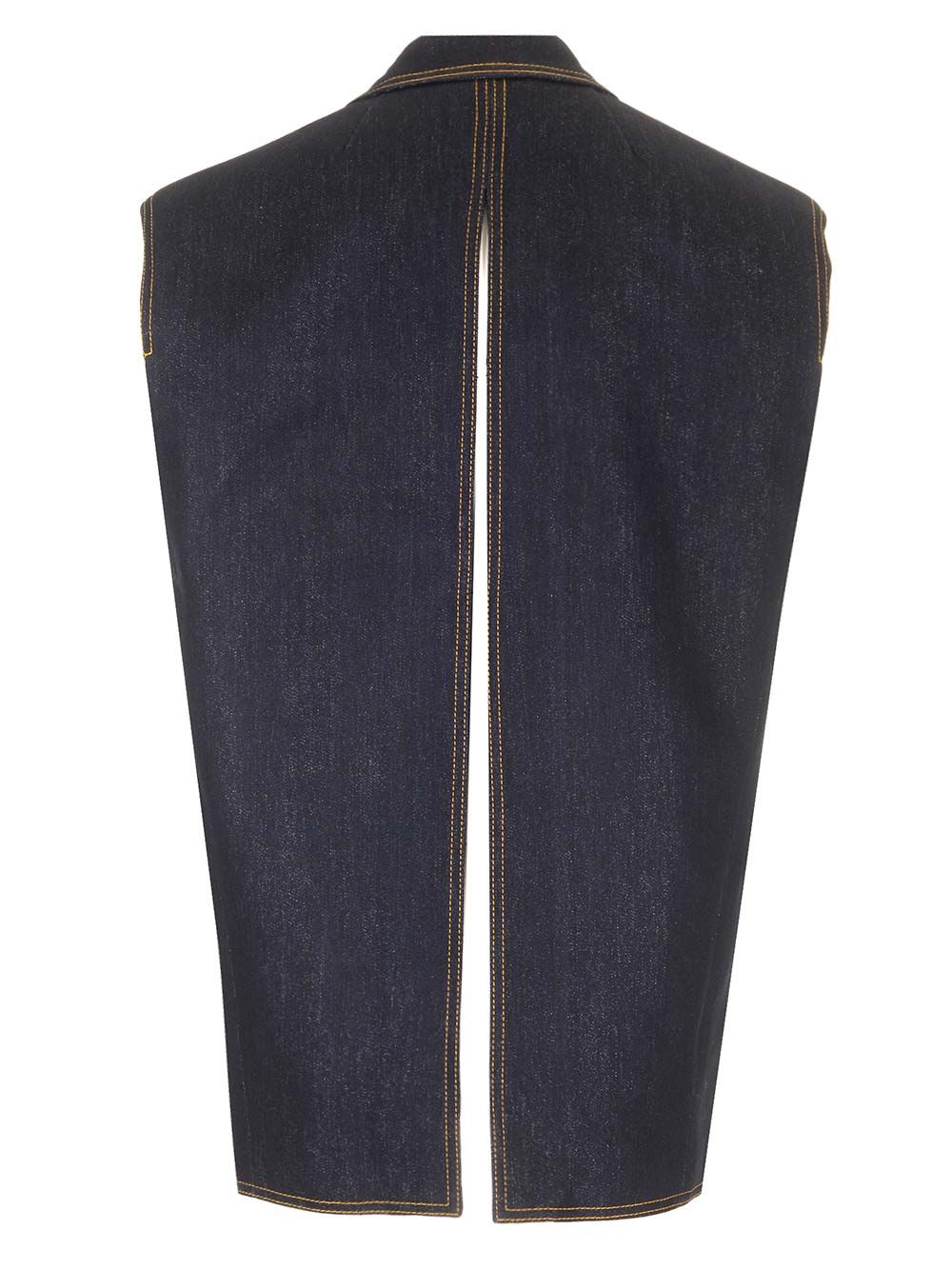 Etro Denim Waistcoat Jackets - Blue | 7ebece5c83a0aa571cc6000e9db095bb2deed71b