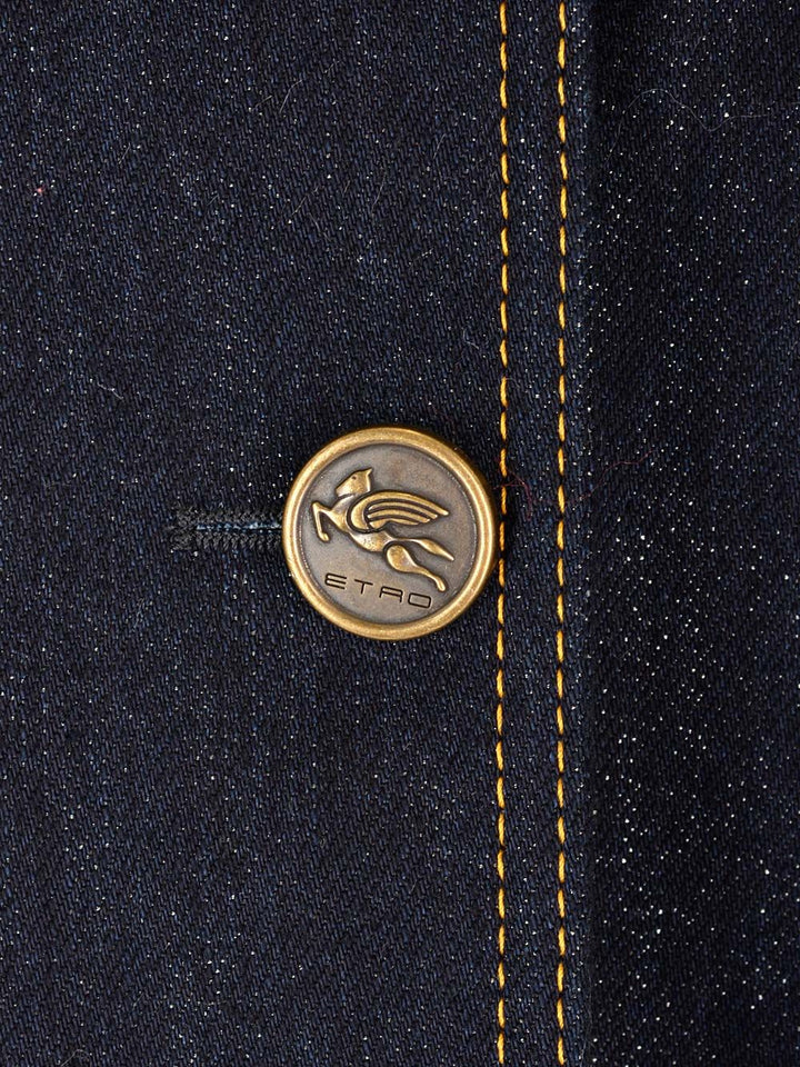 Etro Denim Waistcoat Jackets - Blue | 34e8a11d74522ae7f6cebb40d567a0ae9e8d06c8