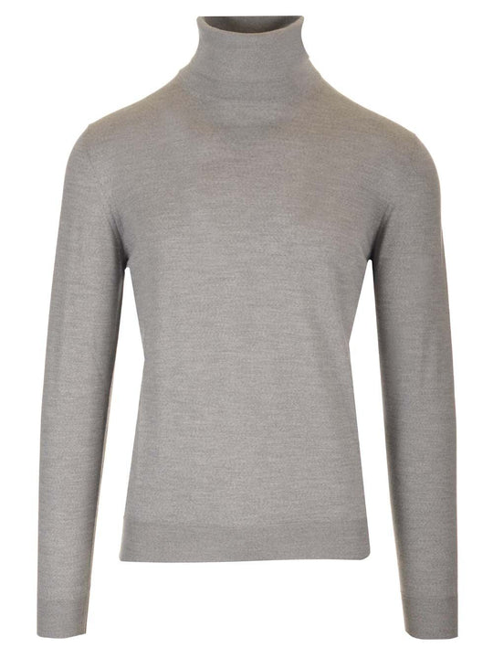 Wool Turtleneck Knitwear Grey